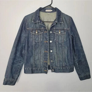 J crew blue Denim Jean Long Sleeve Button Casual Jacket
